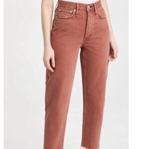 Rag & Bone honey brown Alissa Hi-rise barrel leg jeans Size 24